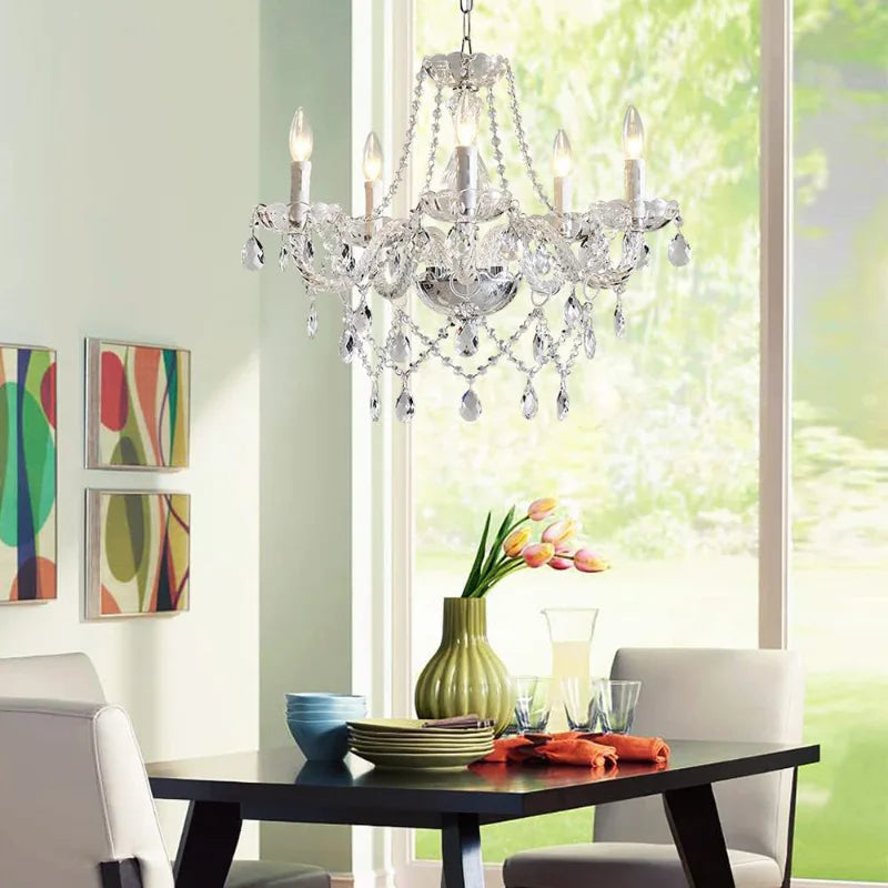 Crystal LED Chandelier Modern Ceiling Hanging Light for Events & Weddings